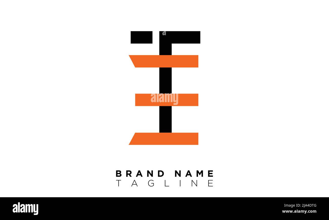 Lettres de l'alphabet initiales Monogram logo TE, et, T et E. Illustration de Vecteur