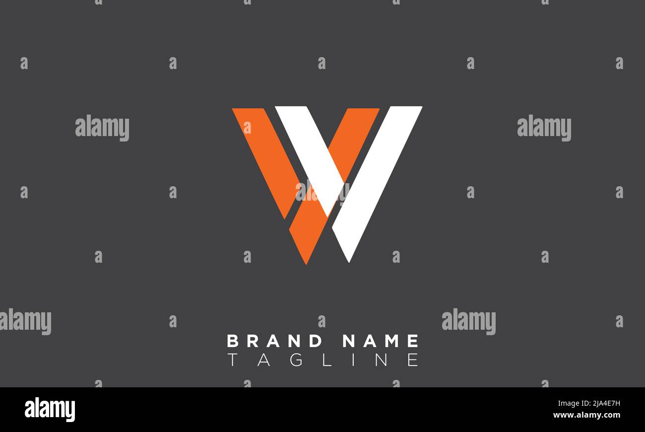 Lettres de l'alphabet initiales Monogram logo VV Illustration de Vecteur