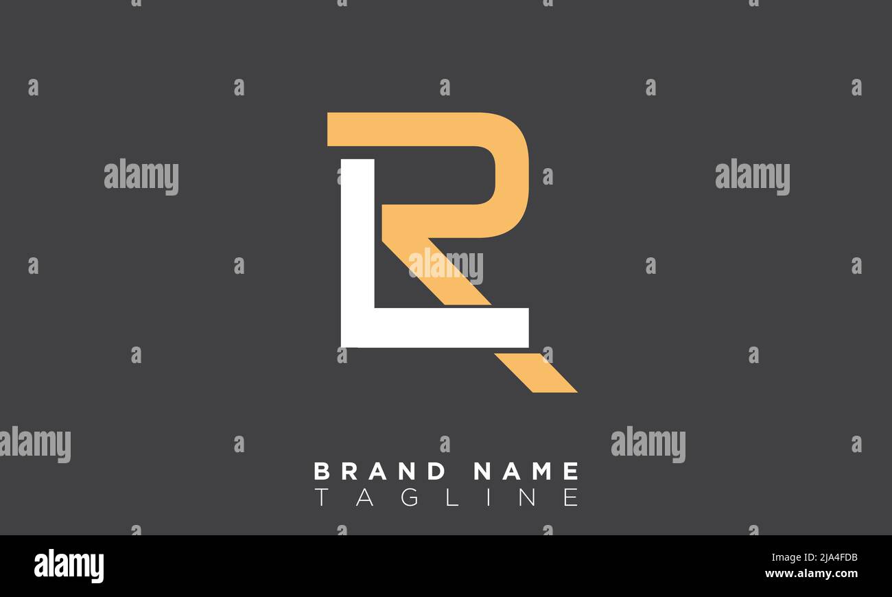 Lettres de l'alphabet initiales Monogram logo LR, RL, L et R. Illustration de Vecteur