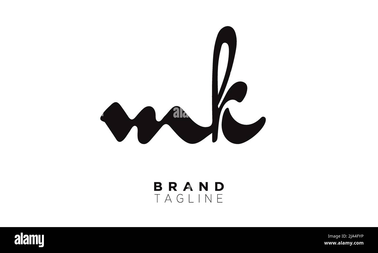 Lettres de l'alphabet initiales Monogram logo MK, KM, M et K. Illustration de Vecteur