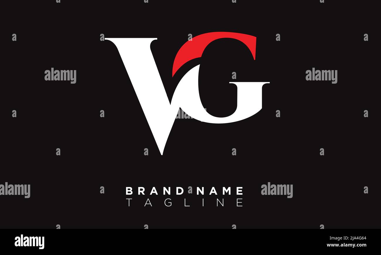 VG lettres Alphabet initiales Monogramme logo GV, V et G. Illustration de Vecteur