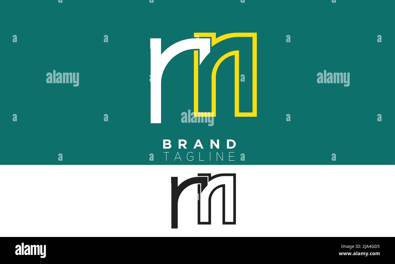 RN lettres Alphabet initiales Monogram logo NR, R et N Illustration de Vecteur