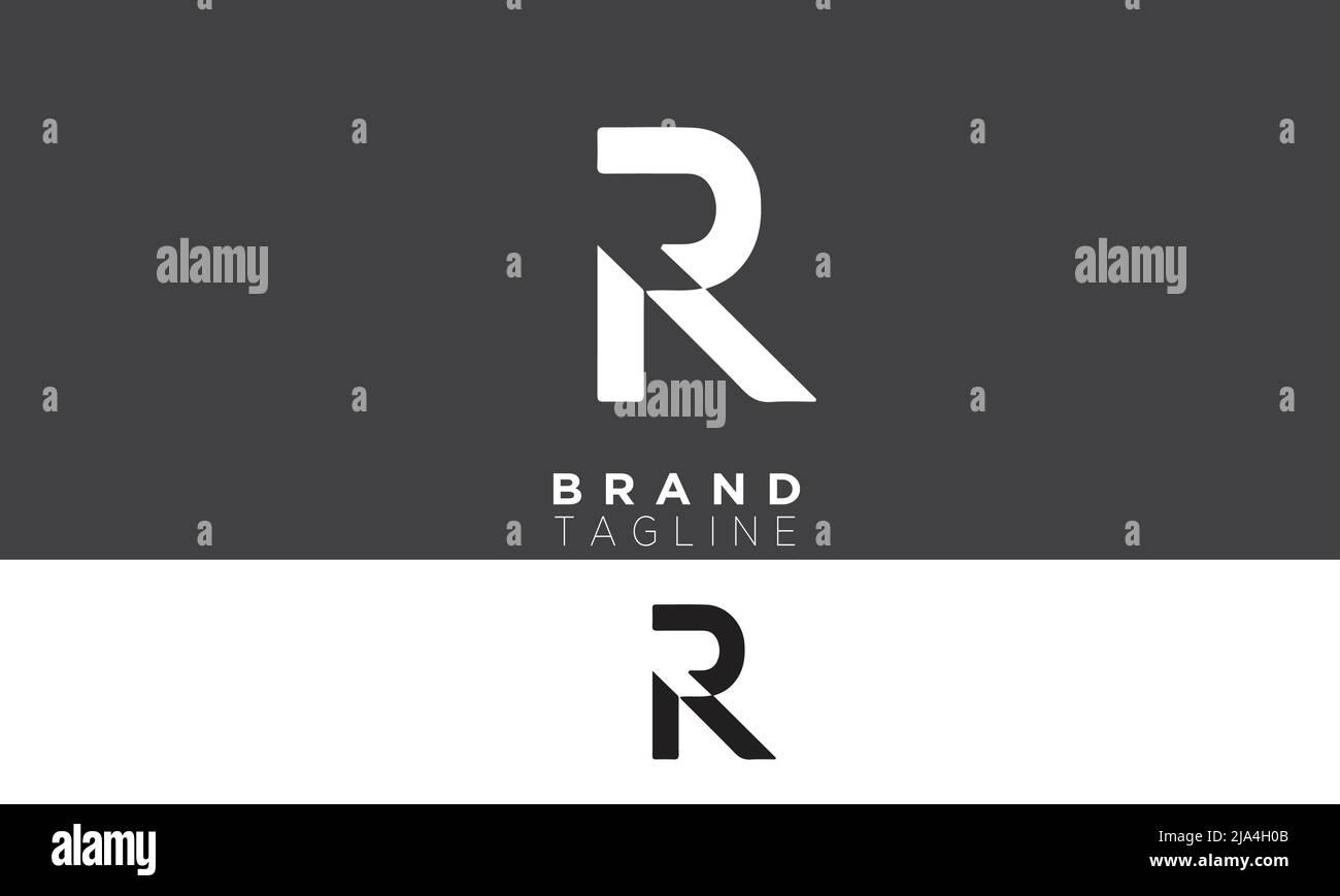 Tr lettres alphabétiques initiales Monogram logo RT, T et R. Illustration de Vecteur