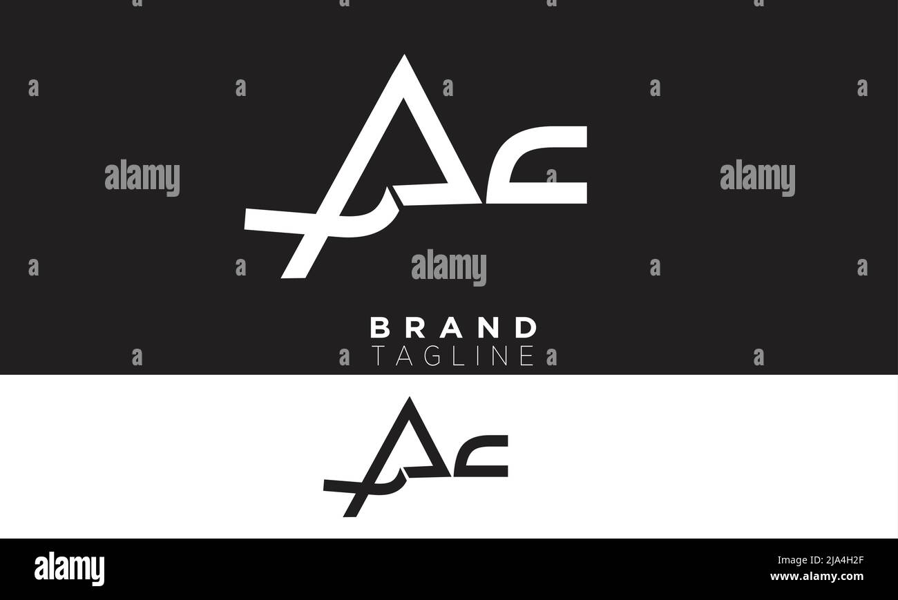 Lettres alphabétiques AC initiales logo Monogram CA, A et C. Illustration de Vecteur