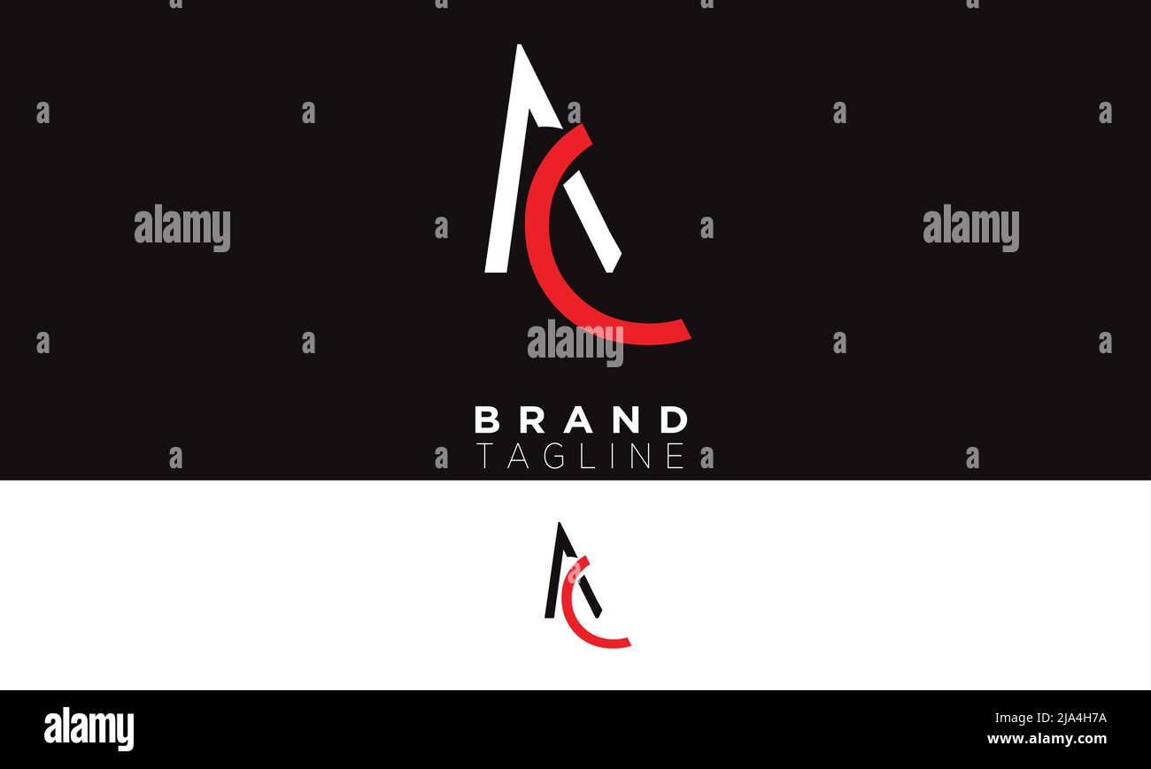Lettres alphabétiques AC initiales logo Monogram CA, A et C. Illustration de Vecteur