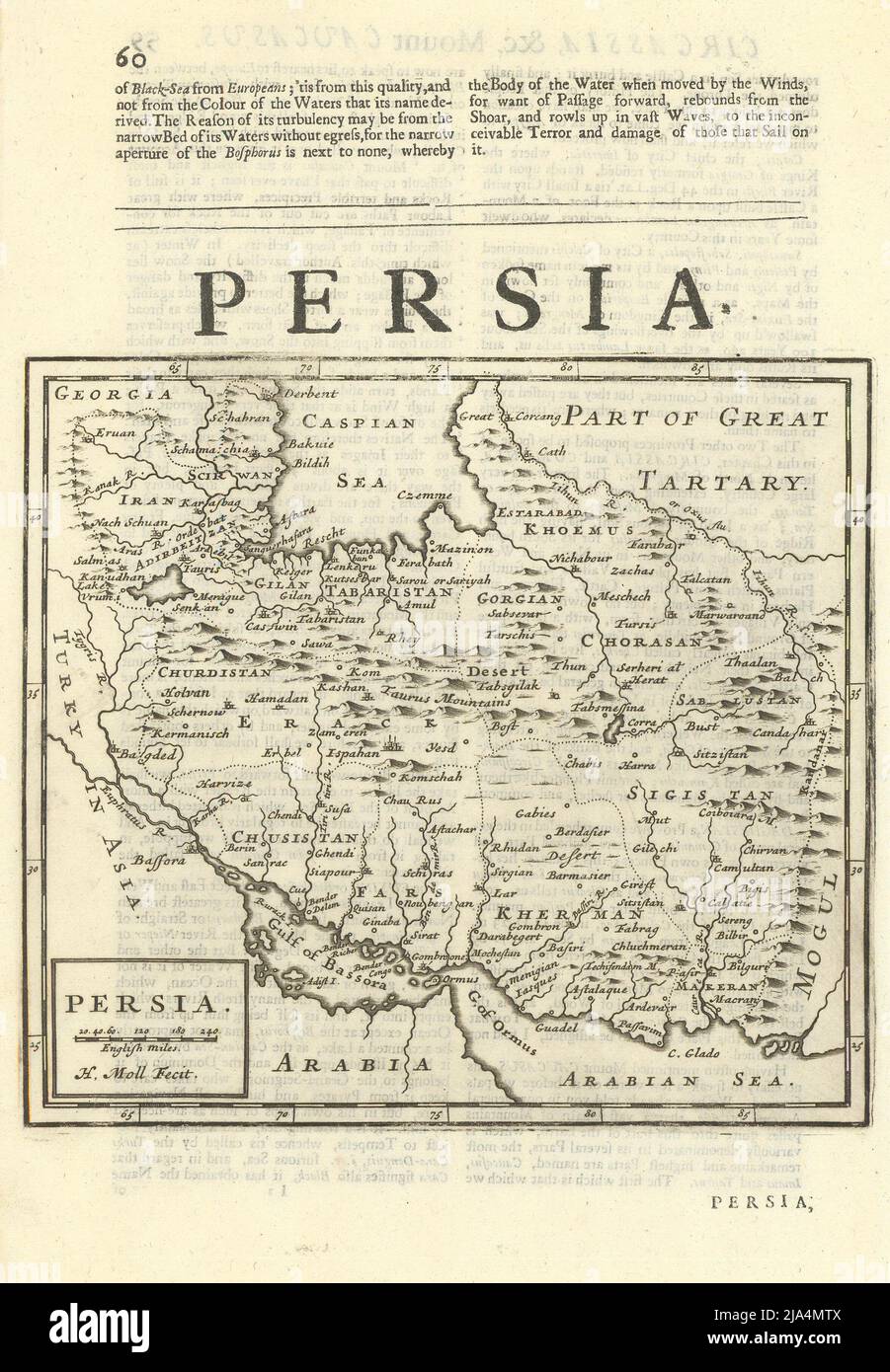 Persia par Herman Moll. Iran Azerbaïdjan Arménie Kurdistan 1709 ancienne carte Banque D'Images Persia par Herman Moll. Iran Azerbaïdjan Arménie Kurdistan 1709 ancienne carte Banque D'Images