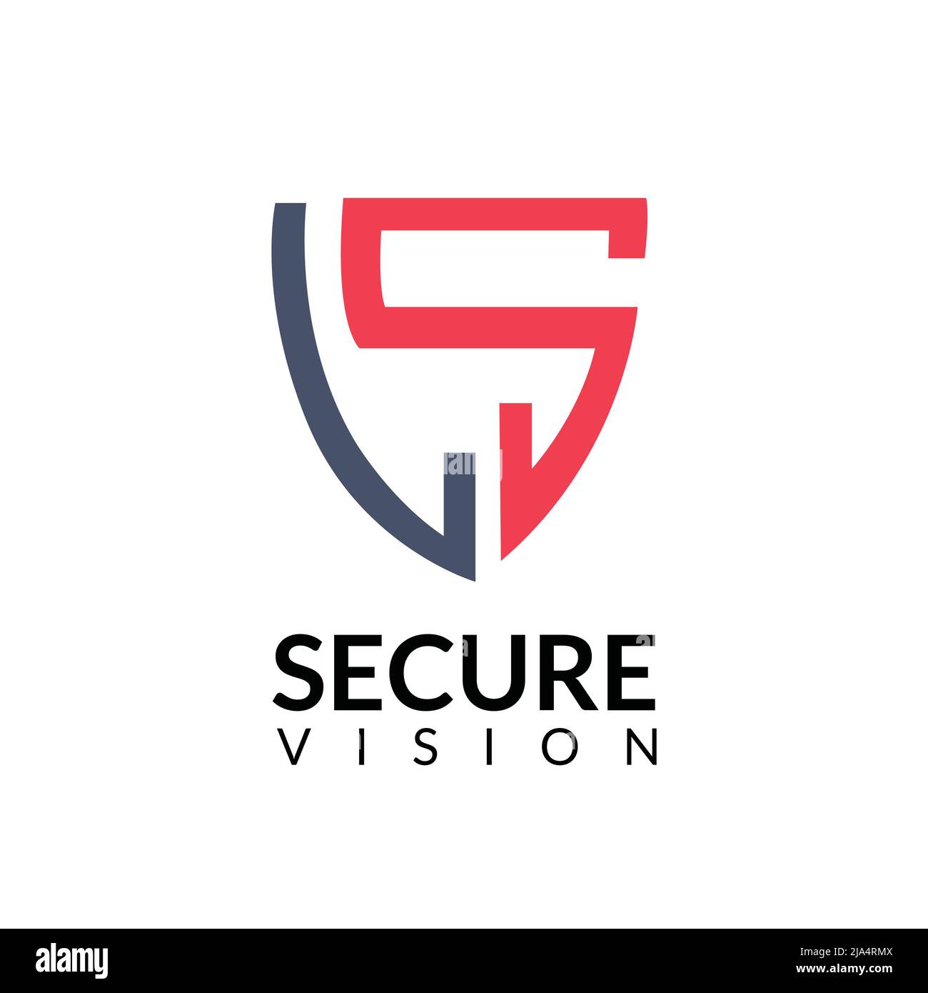 Résumé icône du logo Secure Vision dans le modèle vectoriel. Design moderne Secure vision Idea Flat Vector logo. Illustration de Vecteur