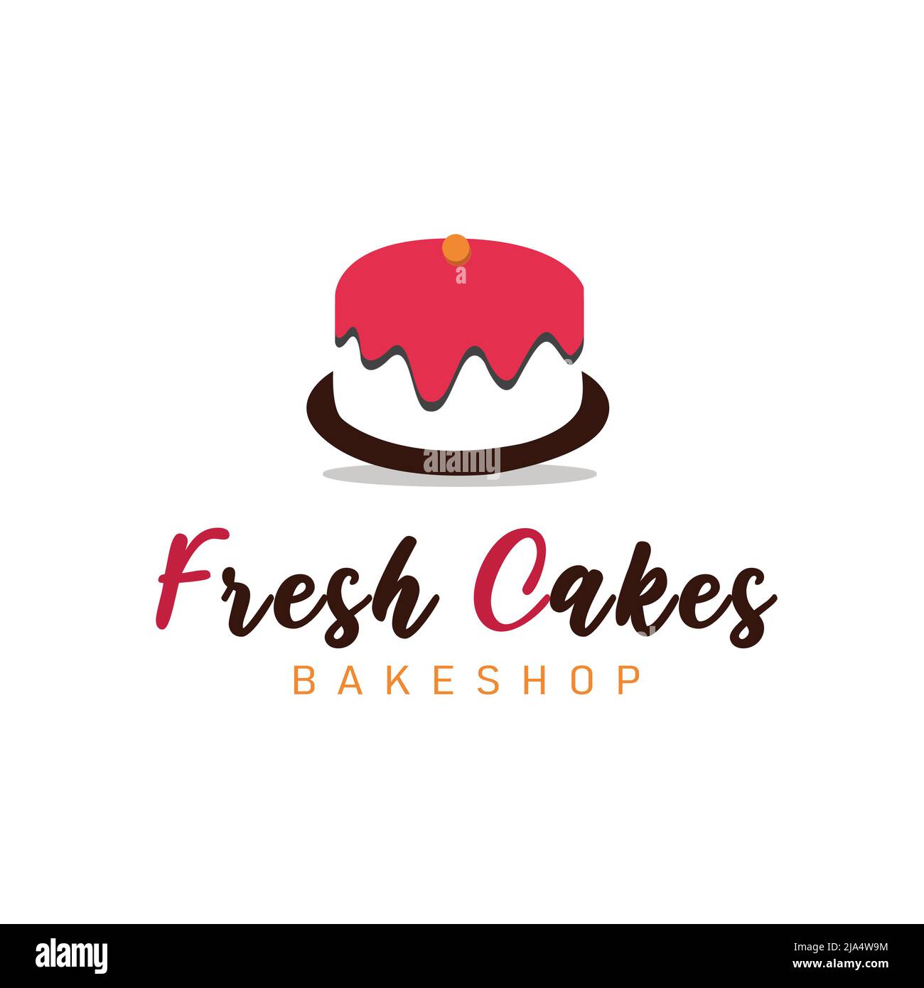 logo de la boutique de gâteaux frais Illustration de Vecteur