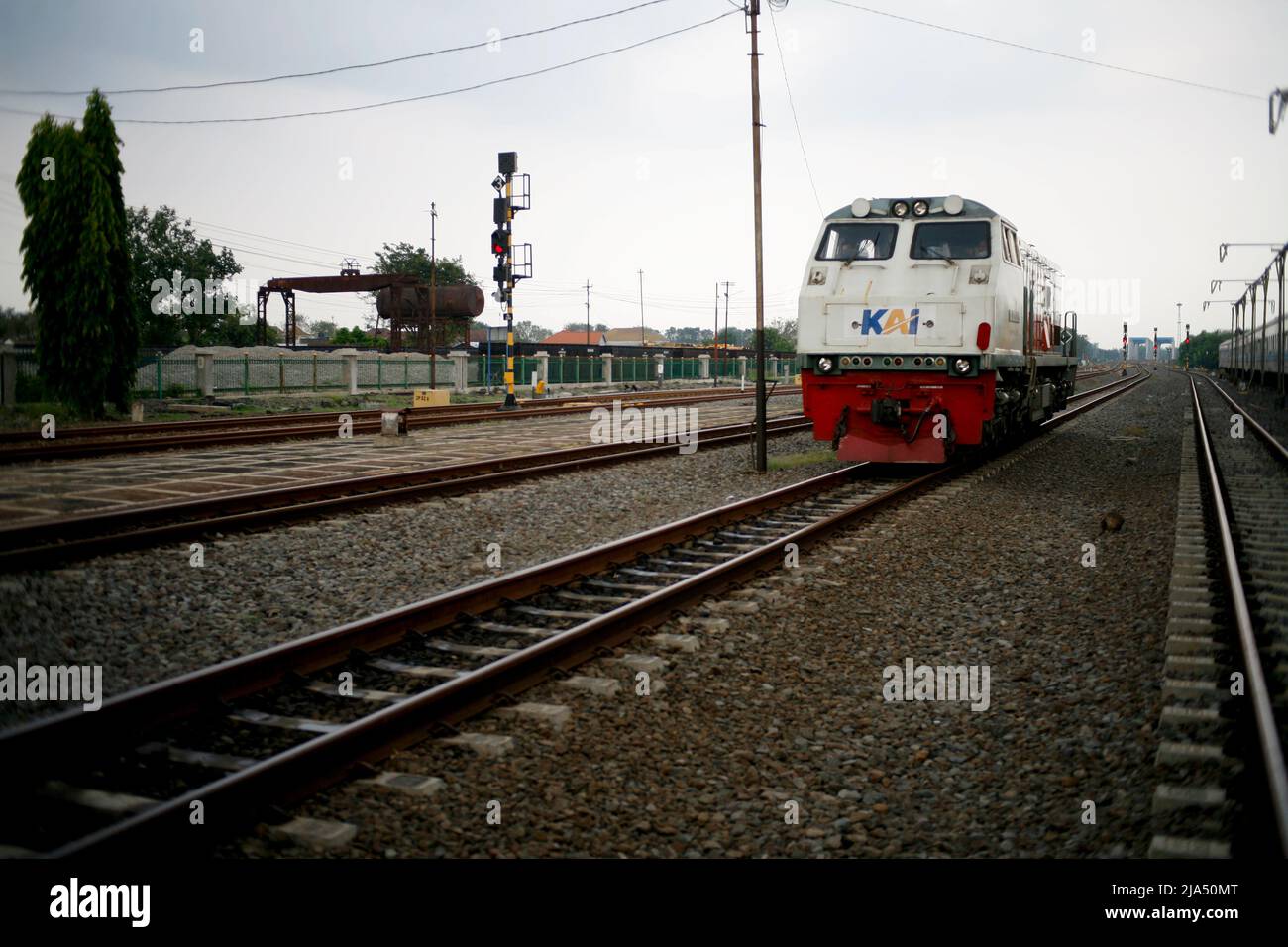 Locomotive sur chemin de fer Banque D'Images Locomotive sur chemin de fer Banque D'Images