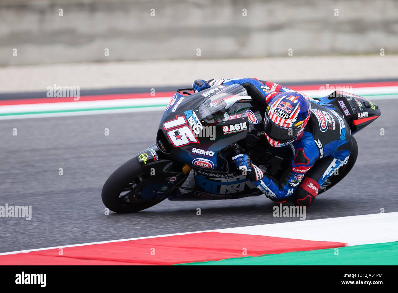 Circuit international de Mugello, Mugello, Italie, 27 mai 2022, #15 Joe Roberts (Italtrans Racing Team Kalex Moto2) pendant Gran Premio d’Italia Oakley Free Practice Moto2, Moto3 - Championnat du monde MotoGP Banque D'Images