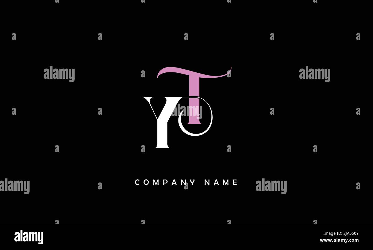 YT, TY Abstract Letters logo Monogram Illustration de Vecteur