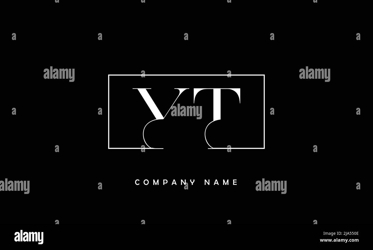 YT, TY Abstract Letters logo Monogram Illustration de Vecteur