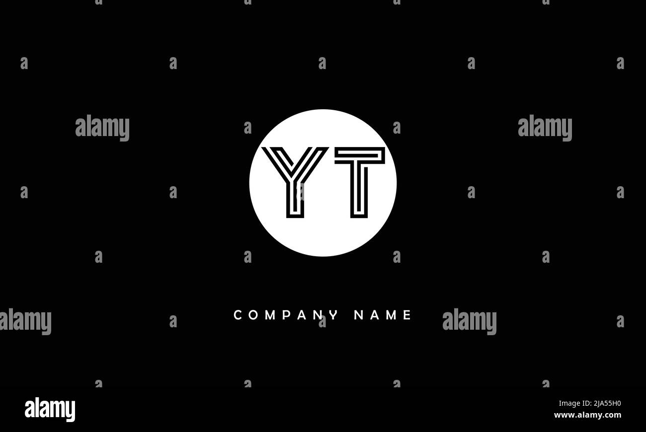 YT, TY Abstract Letters logo Monogram Illustration de Vecteur