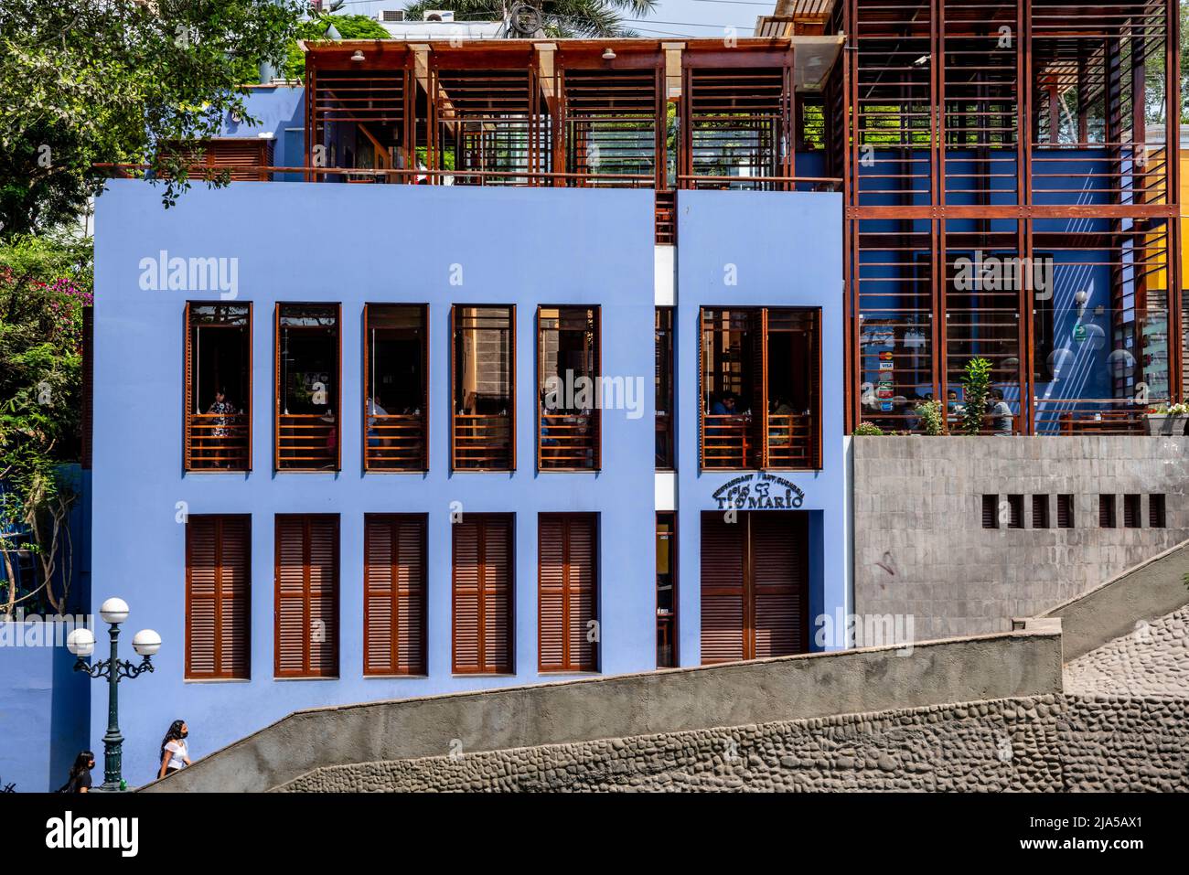 Restaurant Tio Mario, Barranco District, Lima, Pérou. Banque D'Images