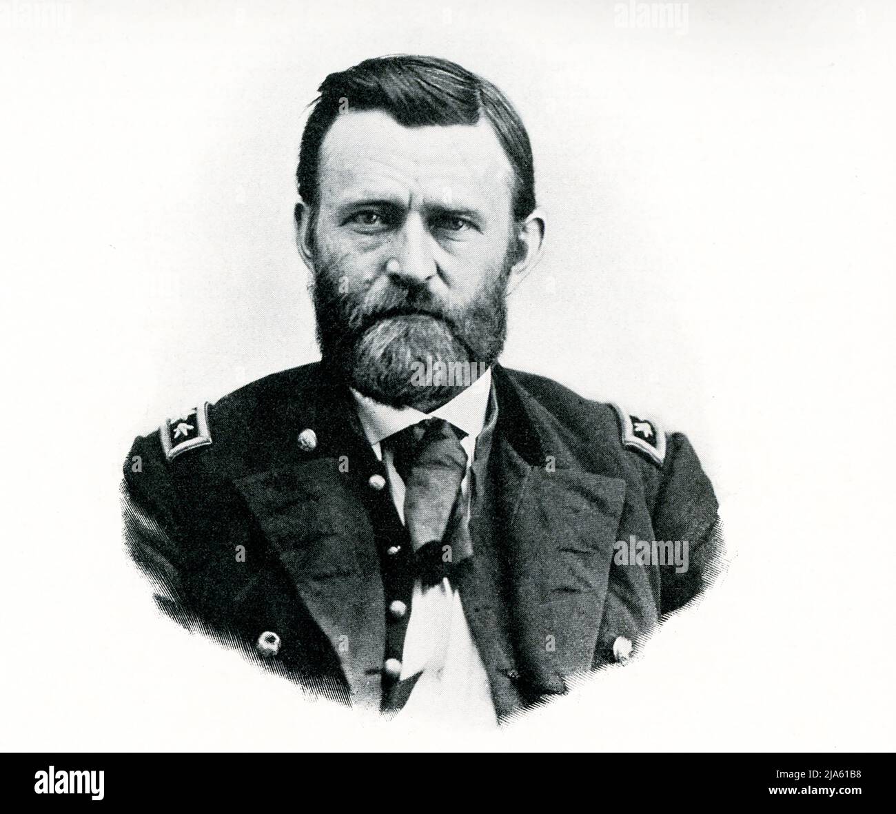 Ulysses S. Grant (1822 - 1885) était un militaire et un homme politique américain qui a été le président des États-Unis en 18th de 1869 à 1877. En 1865, en tant que général commandant, Ulysses S. Grant a mené les armées de l'Union à la victoire sur la Confédération dans la guerre civile américaine. Banque D'Images