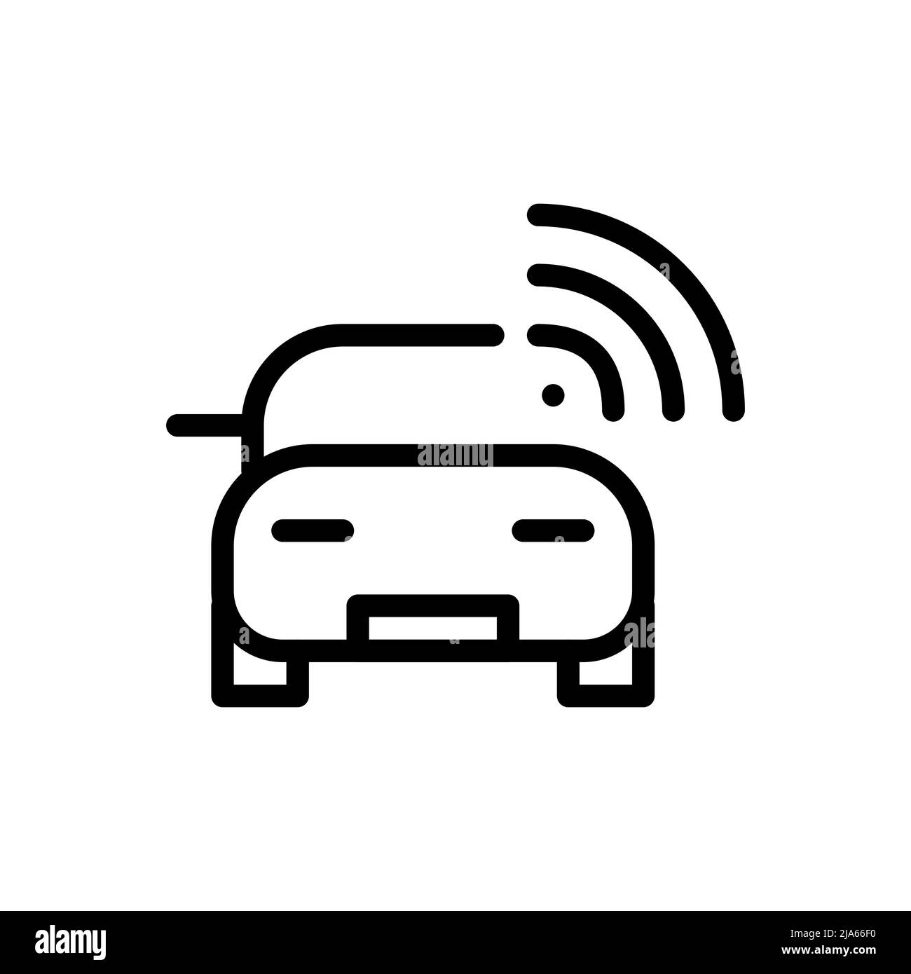 Voiture autonome. Icône de dessin au trait de trait, pixel Perfect, modifiable Illustration de Vecteur