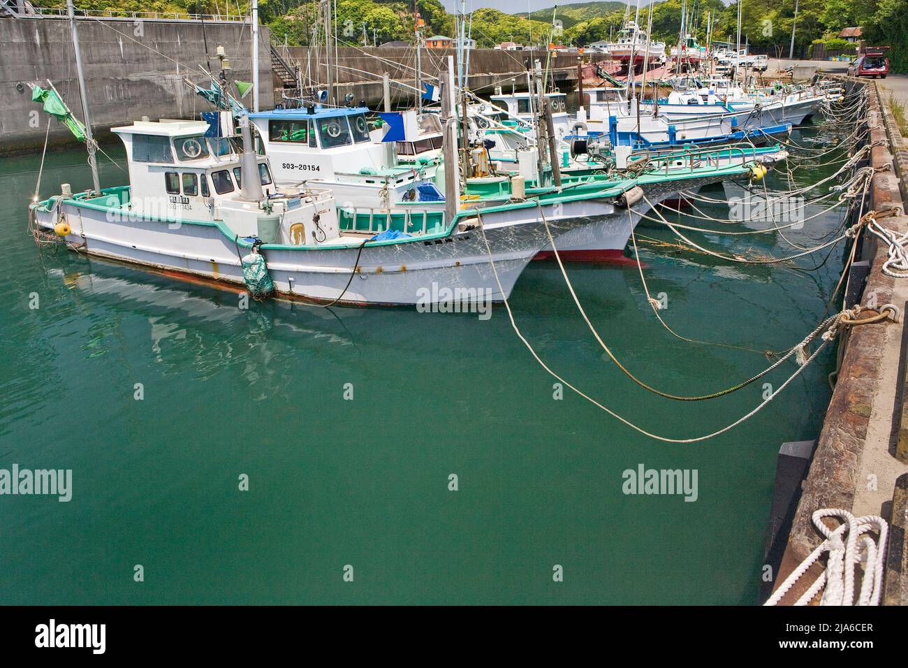 Bateaux de pêche commerciale Ito Peninsula Japon 2 Banque D'Images
