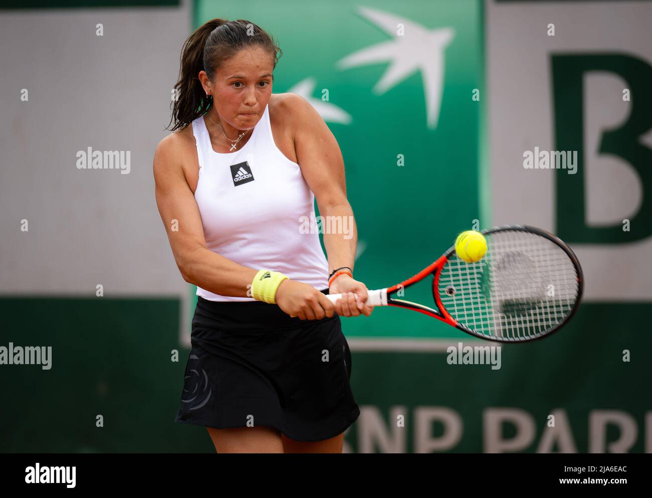 Daria Kasatkina de Russie en action contre Fernanda Contreras Gomez du Mexique lors de la deuxième manche du Roland-Garros 2022, Grand Chelem tournoi de tennis le 26 mai 2022 au stade Roland-Garros à Paris, France - photo: Rob Prange/DPPI/LiveMedia Banque D'Images