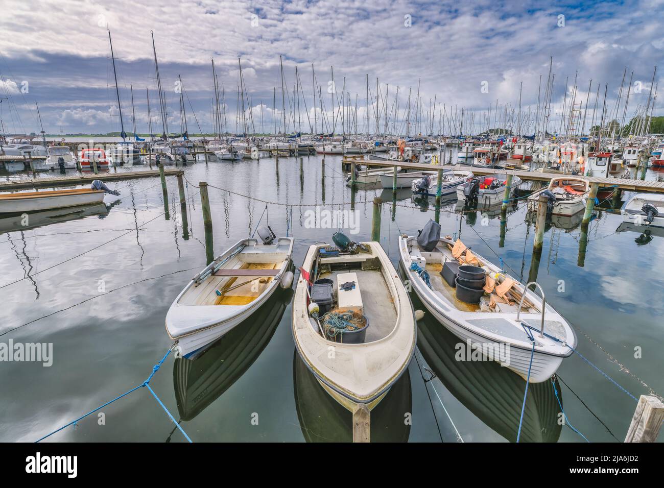Port de plaisance de Hoerevov sur le sentier de randonnée de Gendarmstiern au Danemark Banque D'Images