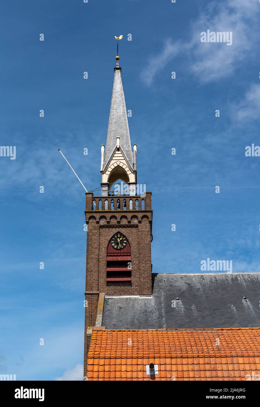 Tour de l'église à Arnemuiden, province de Zeeland, pays-Bas Banque D'Images