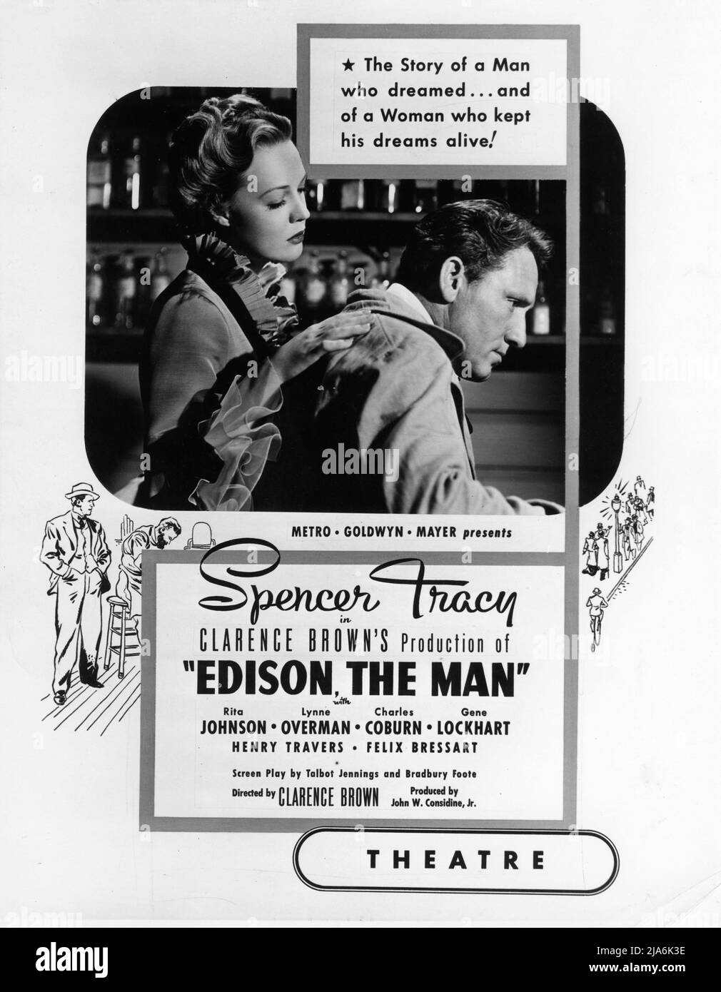 SPECer TRACY comme Thomas Edison et RITA JOHNSON dans EDISON, L'HOMME 1940 réalisateur CLARENCE BROWN Original Story Dore Schary et Hugo Butler scénario Talbot Jennings et Bradbury Foote Metro Goldwyn Mayer Banque D'Images