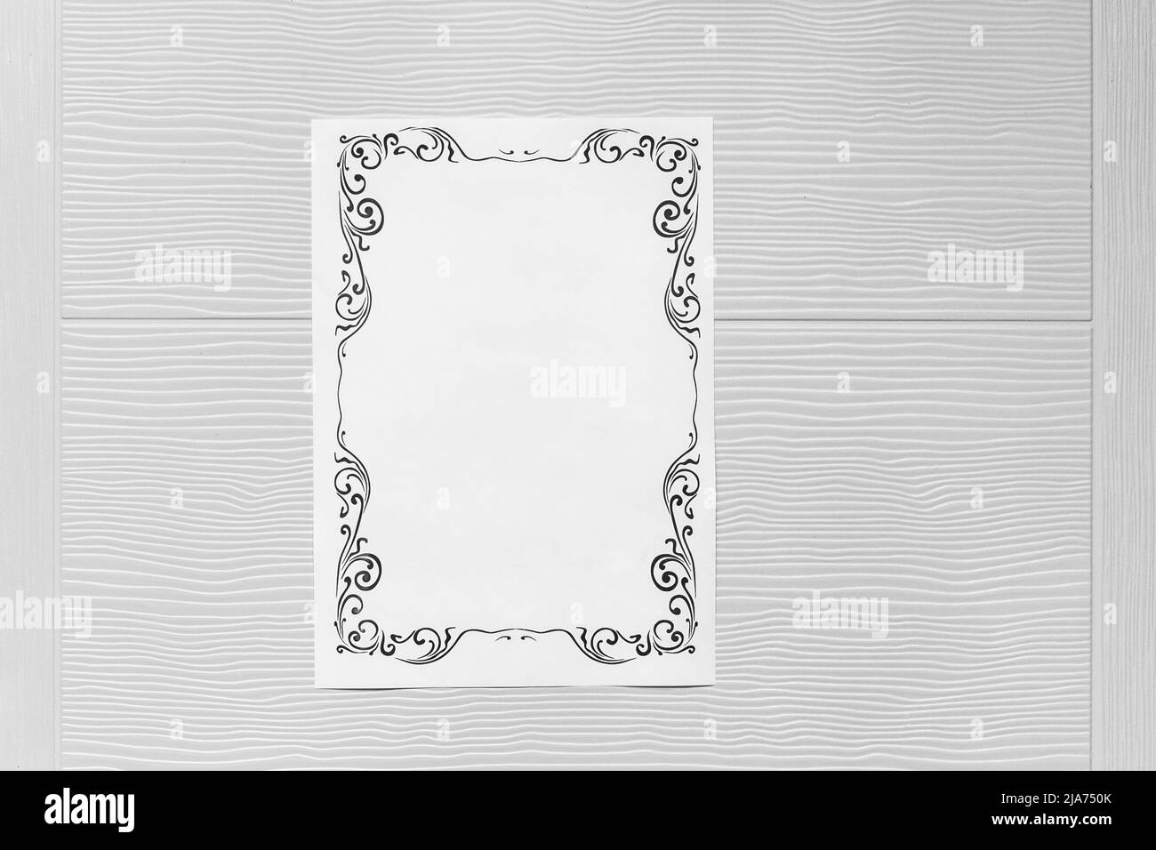 Papier vide modèle blanc fond de feuille modèle blanc. Banque D'Images