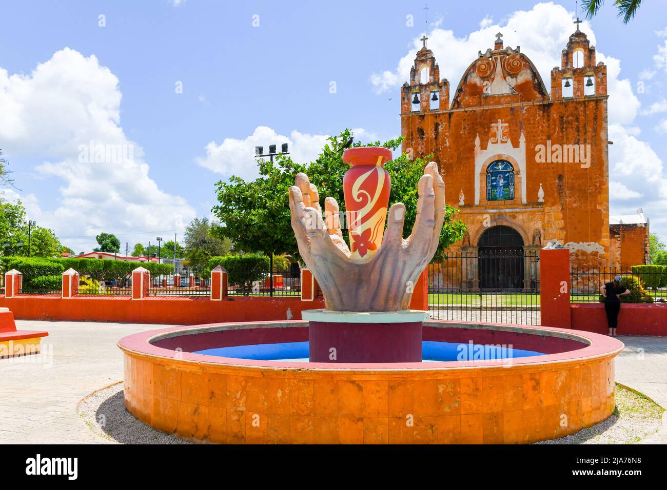 Parroquia San Antonio de Padoue (église), Ticul, Yucatan, Mexique Banque D'Images