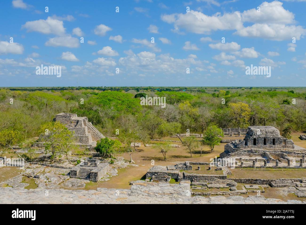 Le site archéologique maya de Mayapan, Yucatan Mexique Banque D'Images