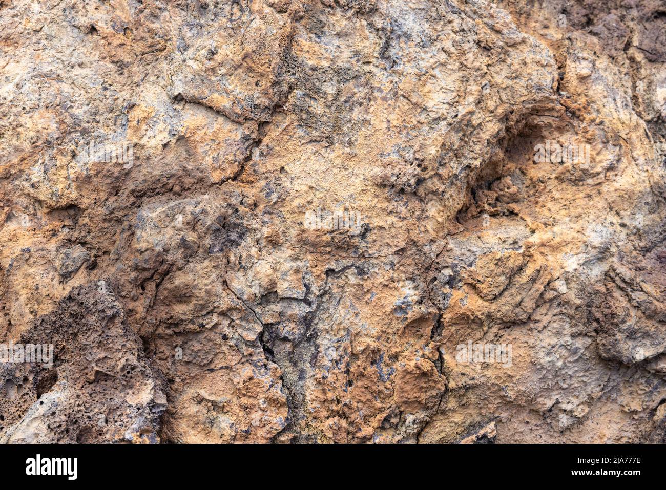 Fond volcanique coloré près du volcan de Teneguia sur l'île de la Palma Banque D'Images