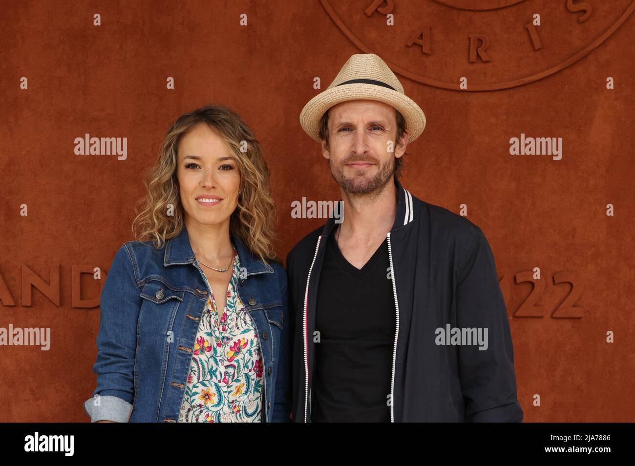 Elodie Fontan, Philippe Lachau au Village pendant l'Open de tennis Roland Garros 2022 le 28 mai 2022 à Paris, France. Photo de Nasser Berzane/ABACAPRESS.COM Banque D'Images