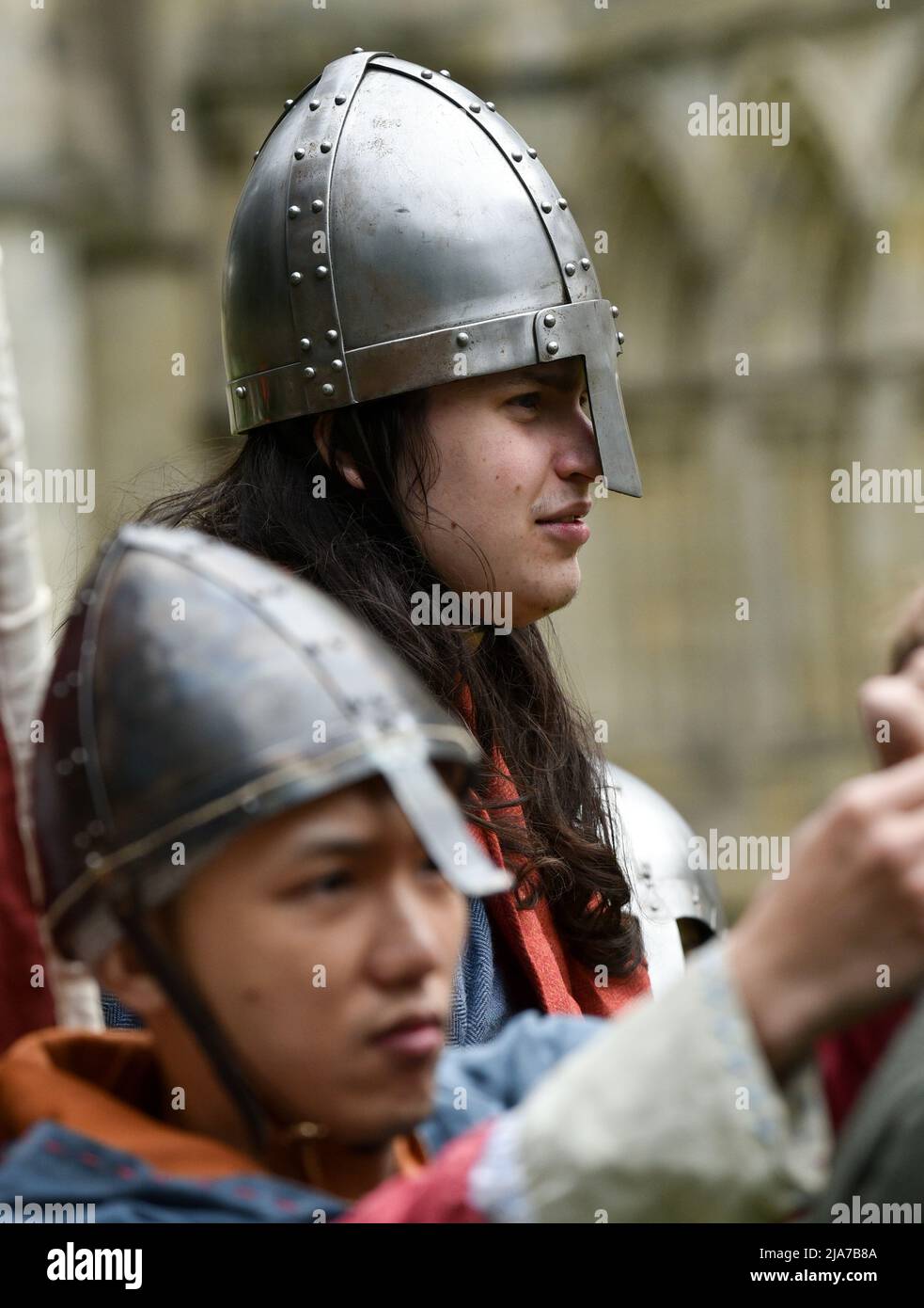 York, Yorkshire, Royaume-Uni. 28th mai 2022. Les gens de York au Jorvik Viking Festival 2022. Crédit : Matthew Chattle/Alay Live News Banque D'Images