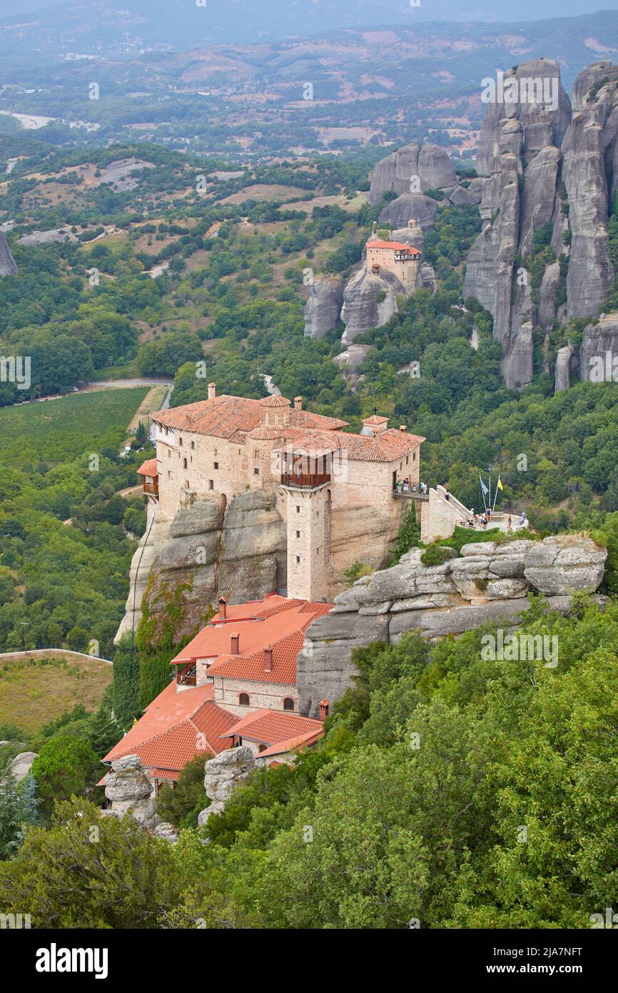 Les monastères typiques de Meteora, Grèce Banque D'Images