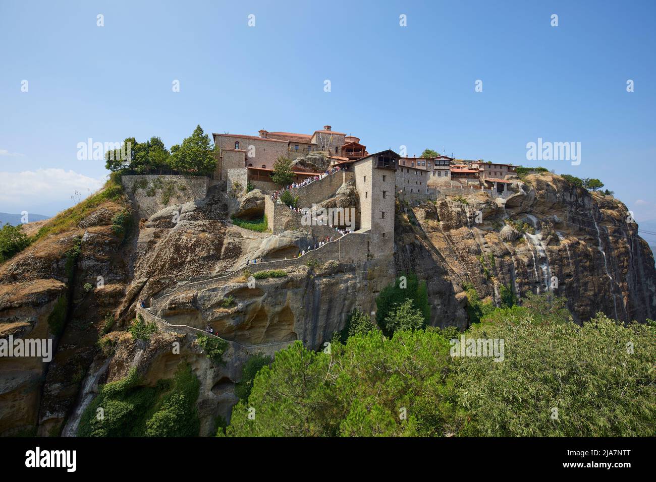 Les monastères typiques de Meteora, Grèce Banque D'Images