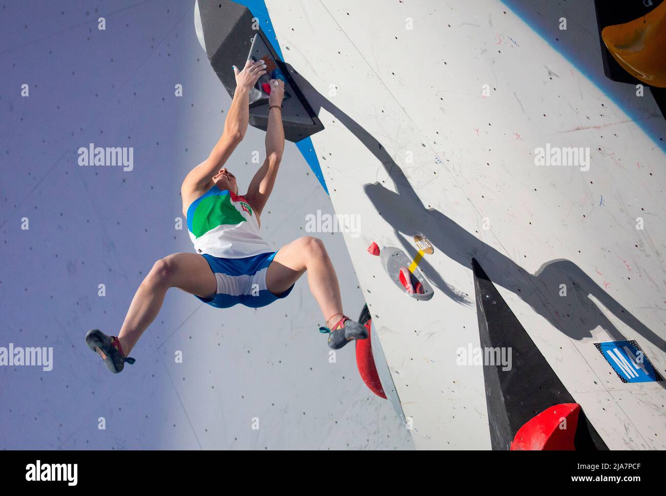 Séoul, Corée du Sud. 8th mai 2022. Camilla Moroni (ITA), 8 mai 2022 - escalade sportive : finale de Boulder féminin lors de la coupe du monde d'escalade IFSC Séoul 2022 au stade d'escalade Jungnang à Séoul, Corée du Sud. Credit: Lee Jae-won/AFLO/Alay Live News Banque D'Images