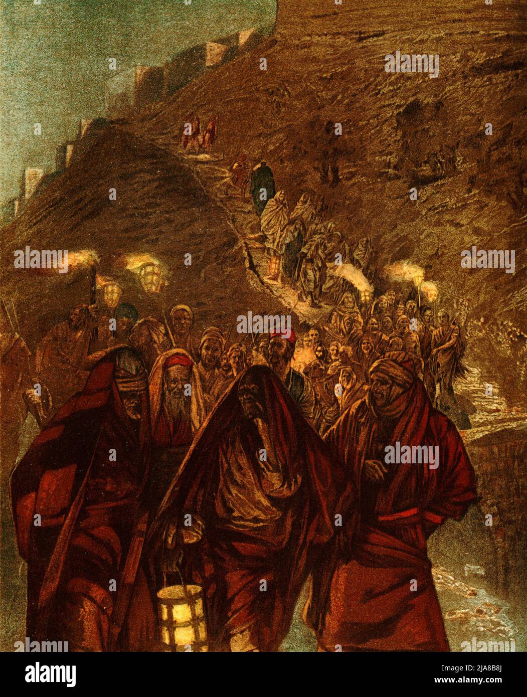Judas et avec lui une grande multitude par James Tissot Banque D'Images