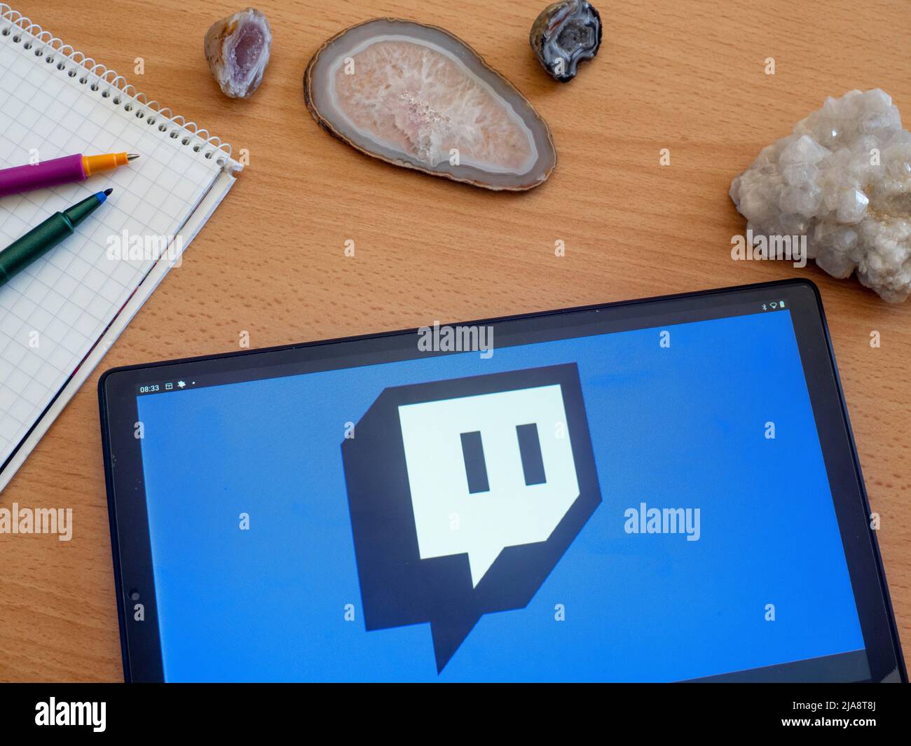 Allemagne. 28th mai 2022. Sur cette photo, le logo Twitch apparaît sur une tablette. (Credit image: © Igor Golovniov/SOPA Images via ZUMA Press Wire) Banque D'Images