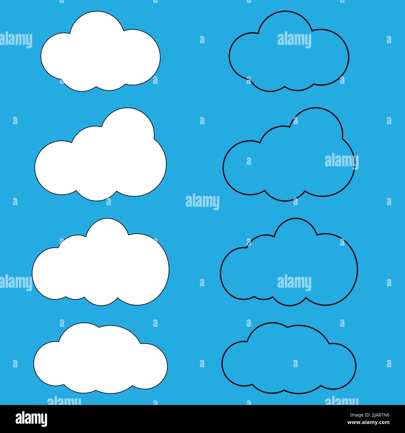 Cloud line art Icon.Sky collection d'illustrations plates pour le Web, illustration vectorielle Illustration de Vecteur