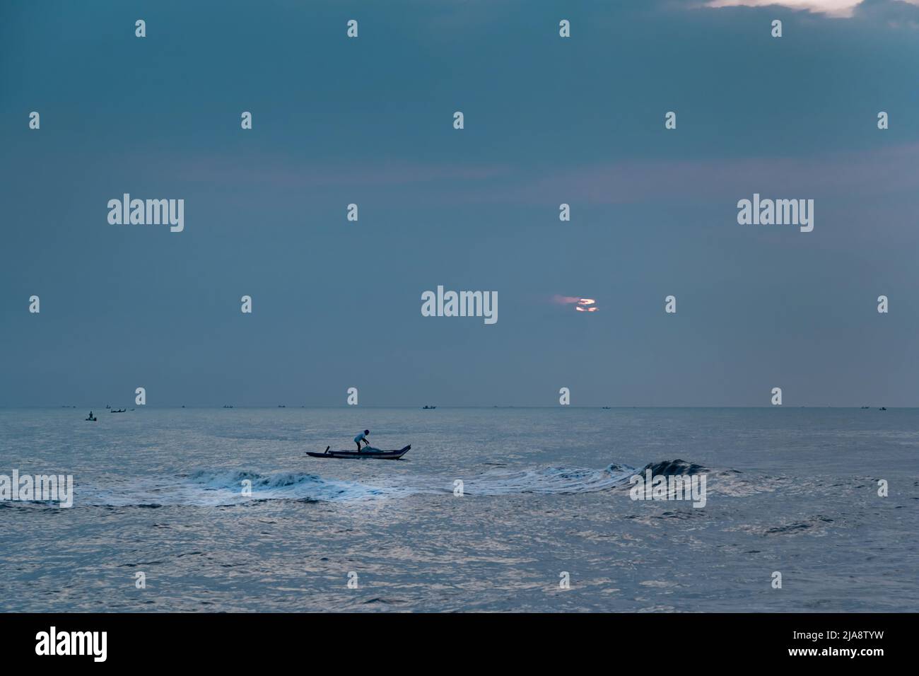 Coucher de soleil sur la mer Banque D'Images