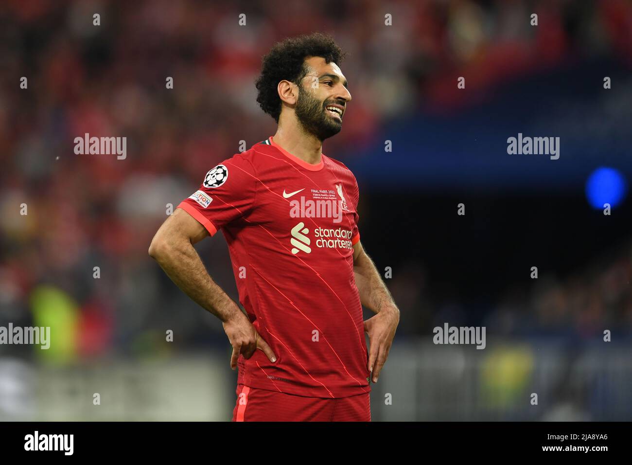 Paris, France. 28th mai 2022. Mohamed Salah (Liverpool) lors du match de l'UEFA Champions League entre Liverpool 0-1 Real Madrid au Stade de France le 28 mai 2022 à Paris, France. Credit: Maurizio Borsari/AFLO/Alay Live News Credit: AFLO Co. Ltd./Alay Live News Banque D'Images