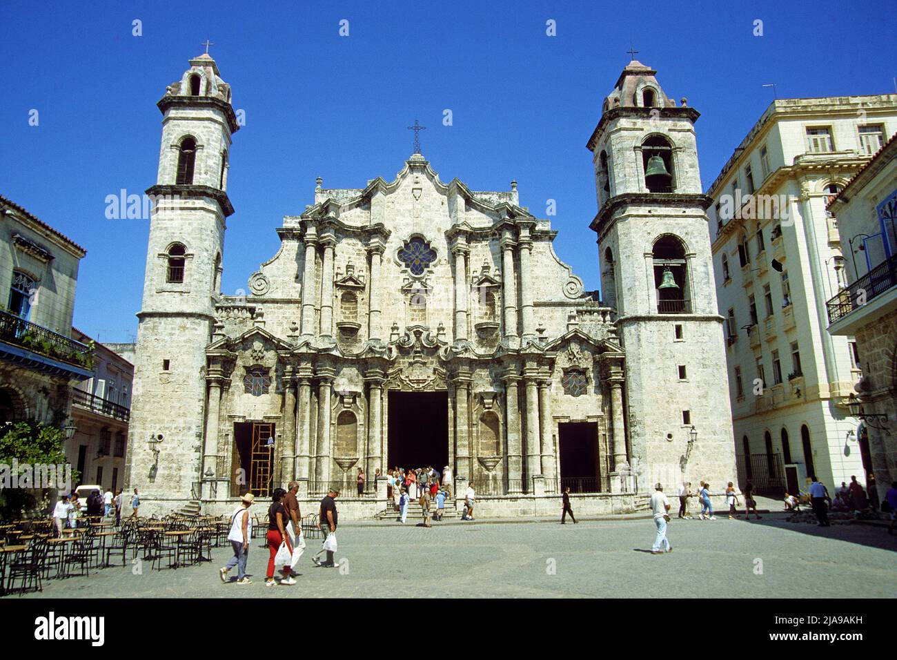 Catedral de San Cristobal, Cathédrale de la Havane sur la place de la Cathédrale, vieille ville historique de la Havane, Cuba, Caraïbes Banque D'Images