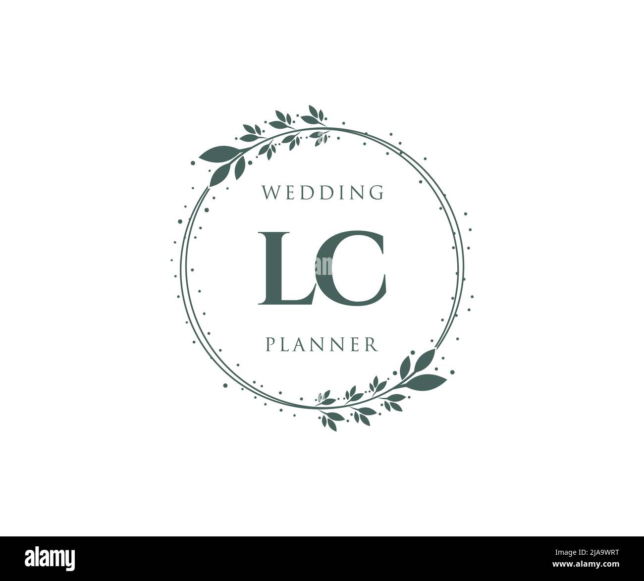 Lettre initiale LC mariage monogramme collection de logos, dessin à la main moderne minimaliste et modèles floraux pour cartes d'invitation, Save the Date, élégant Illustration de Vecteur