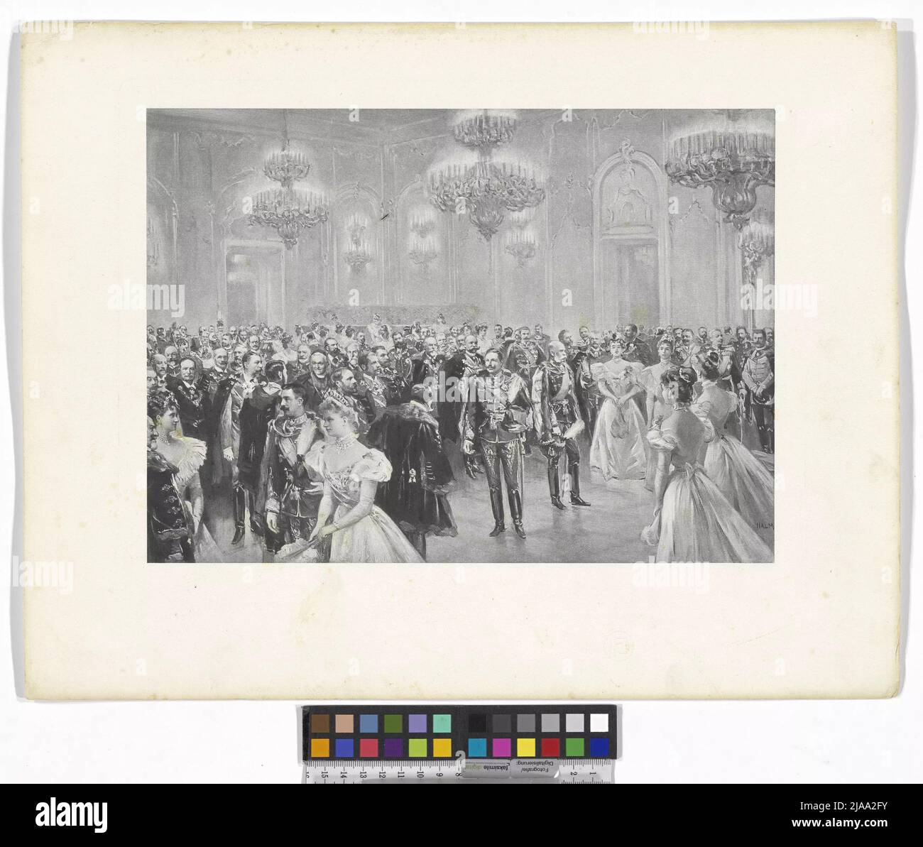 L'empereur Franz Joseph et l'empereur Wilhelm II à Hofball. Wilhelm Gause (1853-1916), artiste Banque D'Images