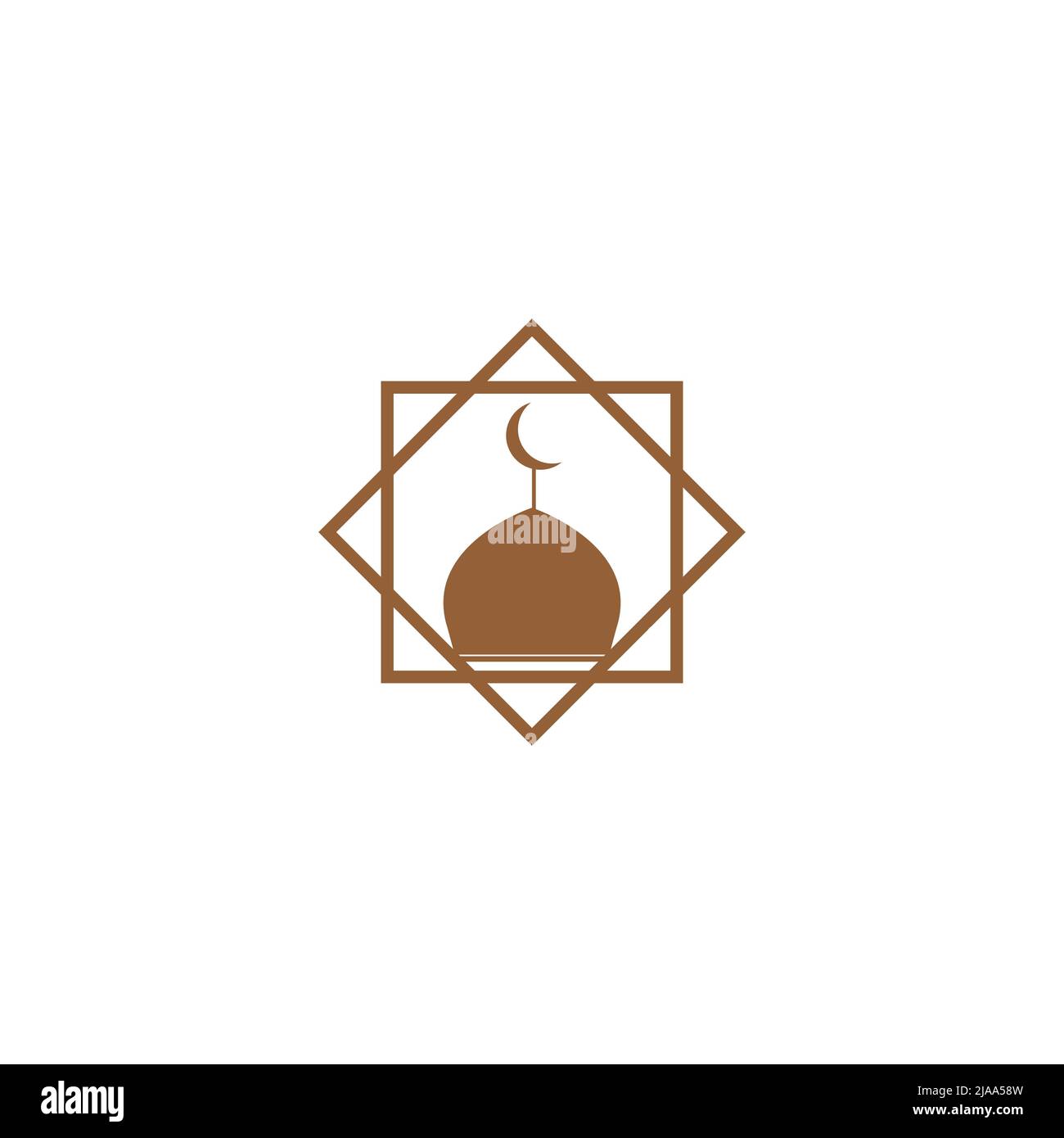 Icône vectorielle d'une mosquée. Symbole du lieu de culte . eps 10 Illustration de Vecteur