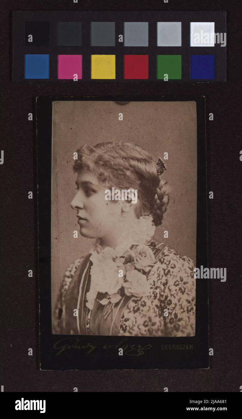 Antonie Schläger (1859-1910), chanteuse d'opéra. Gondy & Egey, photographe Banque D'Images