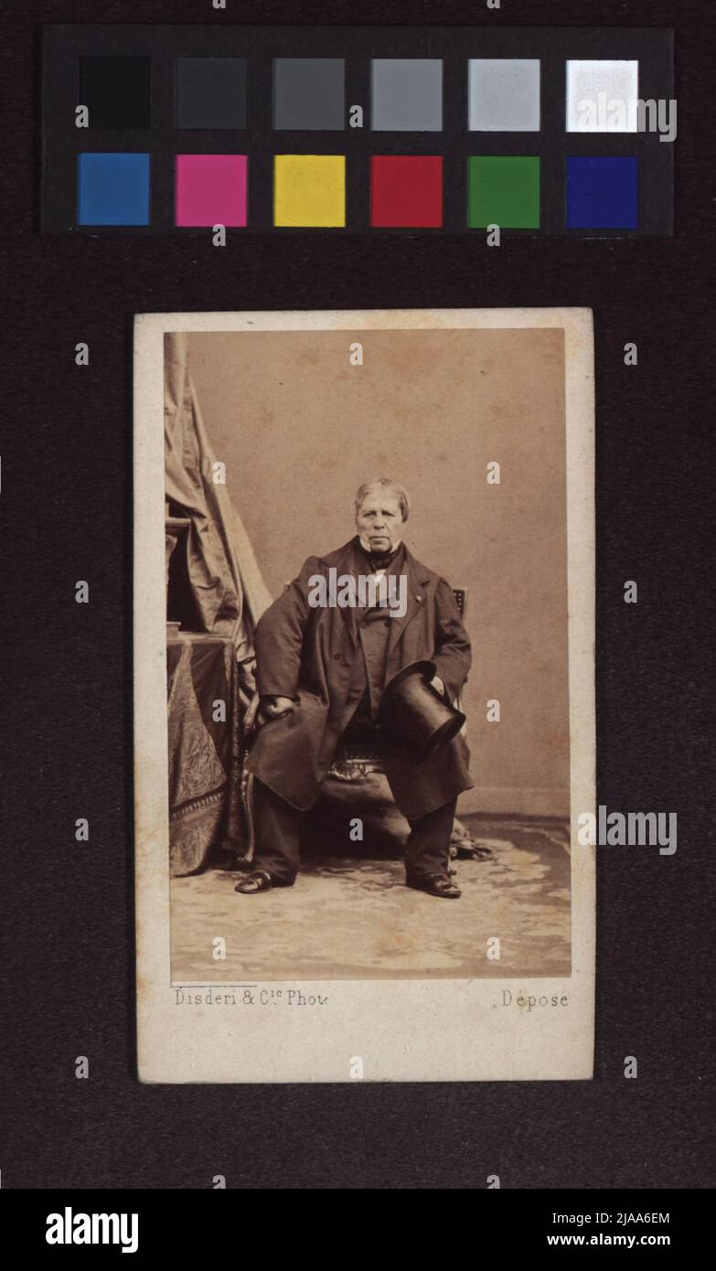 Jean Auguste Dominique Ingres (1780-1867), Maler. Disdéri & Cie, studio photo Banque D'Images