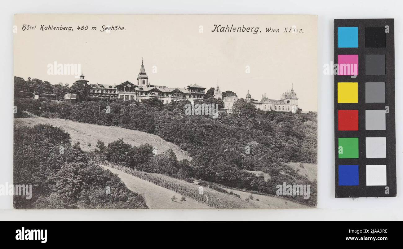 19., Kahlenberg - Hôtel Kahlenberg, carte postale. Paul Ledermann (1882-1946), producteur Banque D'Images