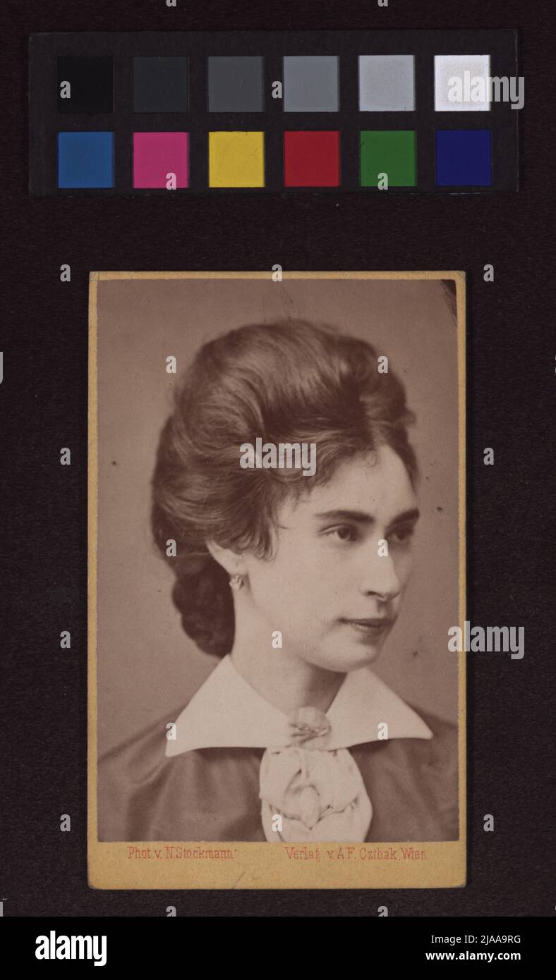 Charlotte Deckner (1846-1887), violoniste, violoniste, professeur de violon. Nicolaus Stockmann (1830-1905), photographe, Adolf F. Czihak († 1883), maison d'édition Banque D'Images