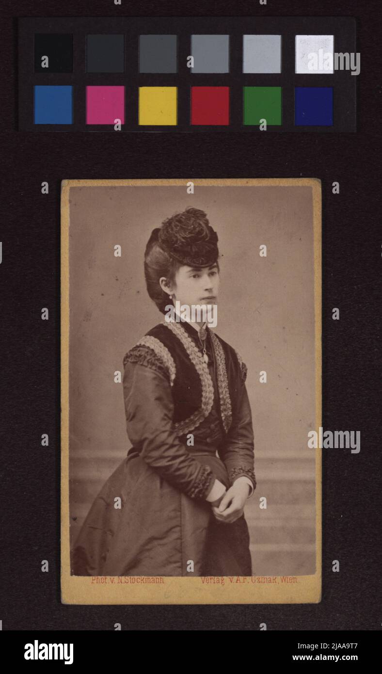 Charlotte Deckner (1846-1887), violoniste, violoniste, professeur de violon. Nicolaus Stockmann (1830-1905), photographe, Adolf F. Czihak († 1883), maison d'édition Banque D'Images