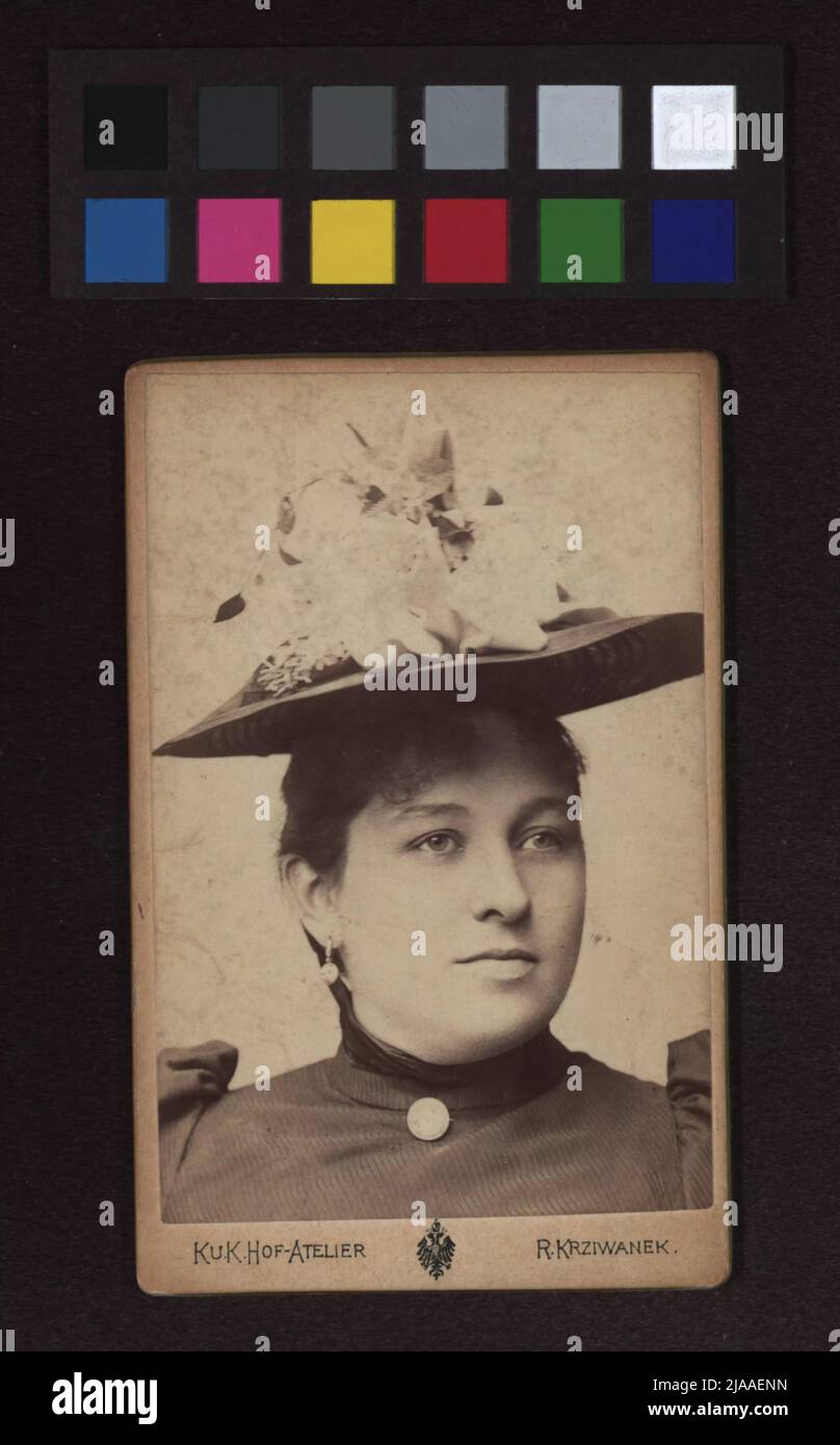 Antonie Schläger (1859-1910), chanteuse d'opéra. Rudolf Krziwanek (1843-1905), photographe Banque D'Images