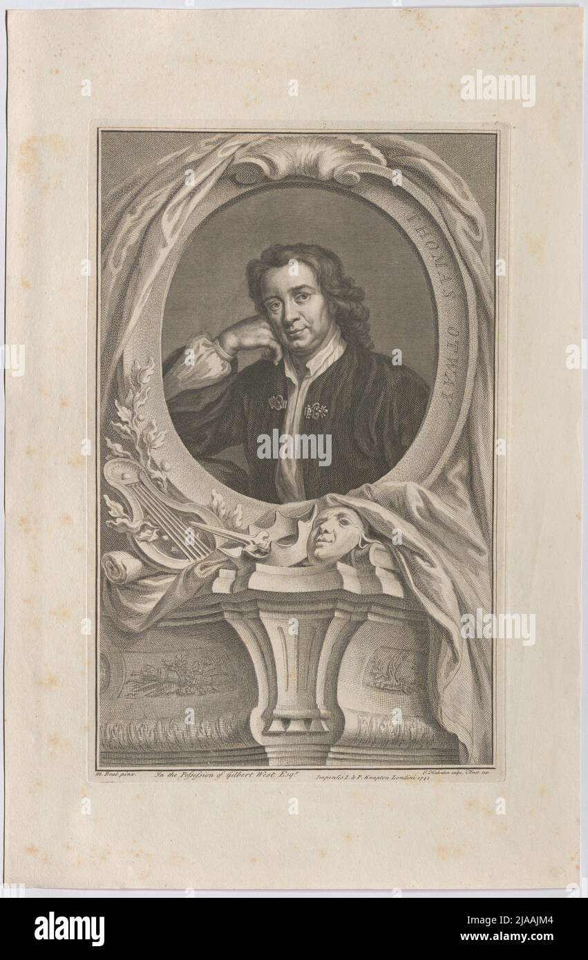 Thomas Otway ». Thomas Otway, dramaturge anglais. Jakob Houbraken (1698-1780), Copper Engraver, J. & P. Knapton, maison d'édition Banque D'Images